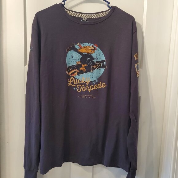 Warson Motors Lucky Torpedo Carbone Long Sleeve T-Shirt- Sz XL - Picture 1 of 7